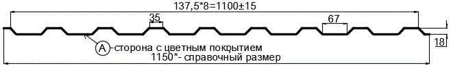 Фото: Профнастил МП20 х 1100 - A (ПЭ-01-1014-0.7) в Дедовске