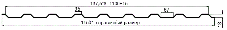 Фото: Профнастил оцинкованный МП20 х 1100 (ОЦ-01-БЦ-0.75) в Дедовске