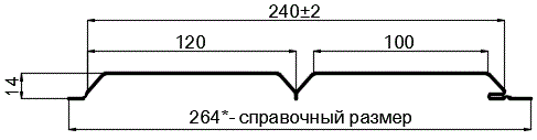 Фото: Софит Lбрус-15х240 (ECOSTEEL-01-Сосна-0.5) в Дедовске