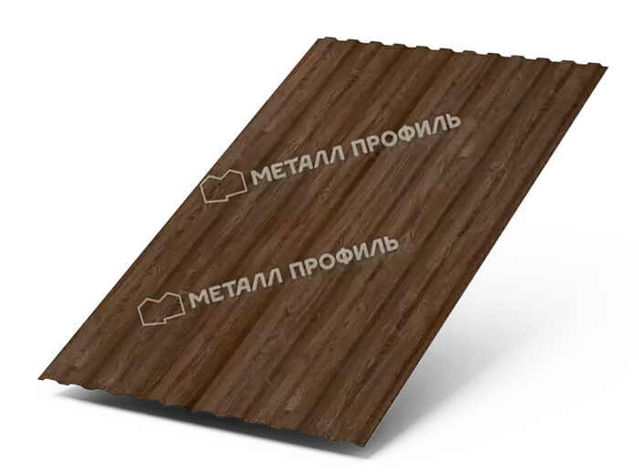 Фото: Профнастил МП10 х 1100 - B (ECOSTEEL_MA_Д-01-МореныйДуб-0.5) в Дедовске