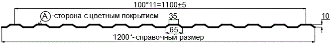 Фото: Профнастил МП10 х 1100 - A (ПЭ-01-3011-0.45) в Дедовске