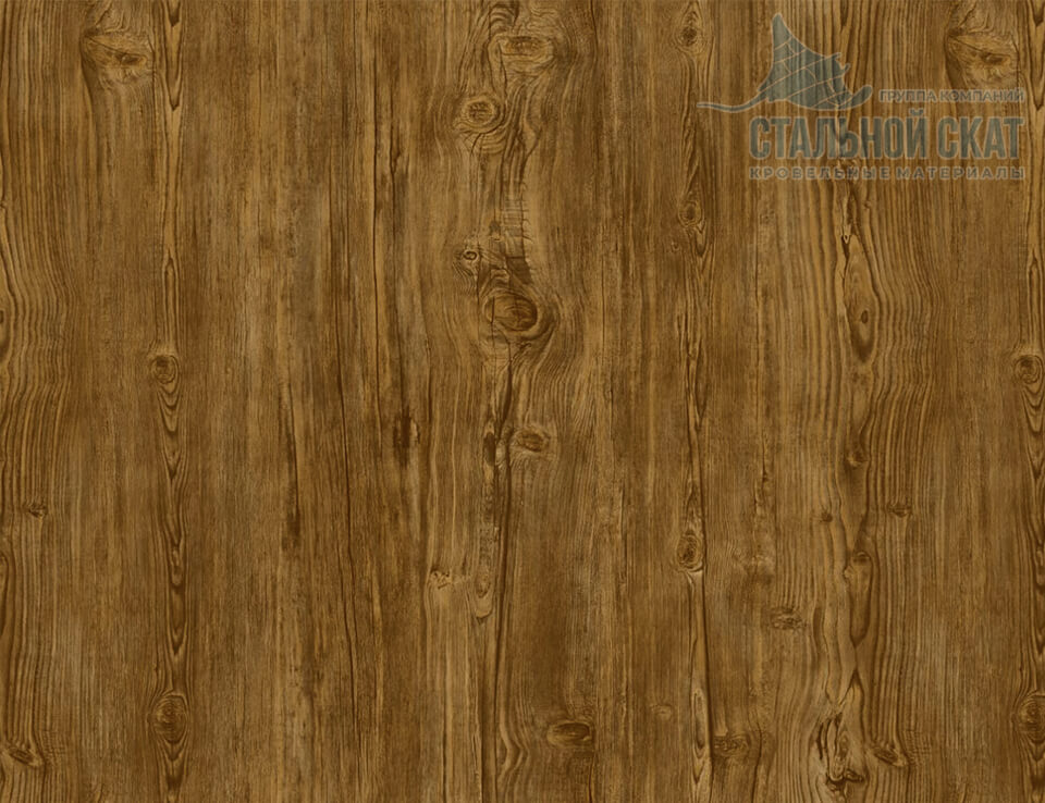 Фото: Планка карнизного свеса 250х50х3000 (ECOSTEEL_T-01-ЗолотойДуб-0.5) в Дедовске