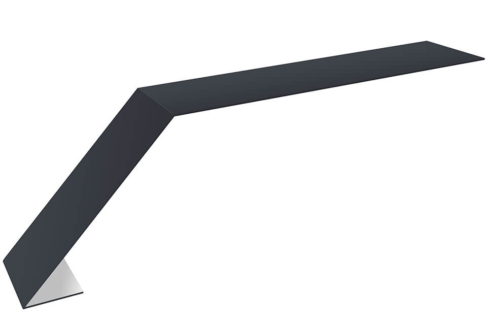 Планка карнизная для мягкой кровли 100х65 0,5 Satin Matt RAL 7024 мокрый асфальт (2м) в Дедовске