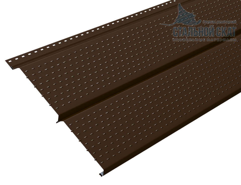 Софит перфор. Lбрус-XL-14х335 (VALORI-20-Brown-0.5) в Дедовске