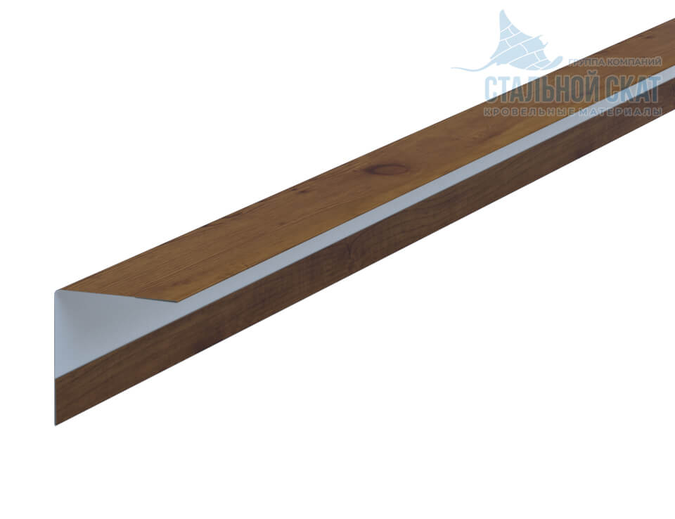 Фото: Планка угла наружного 30х30х3000 (ECOSTEEL_T-12-Дуб-0.45) в Дедовске