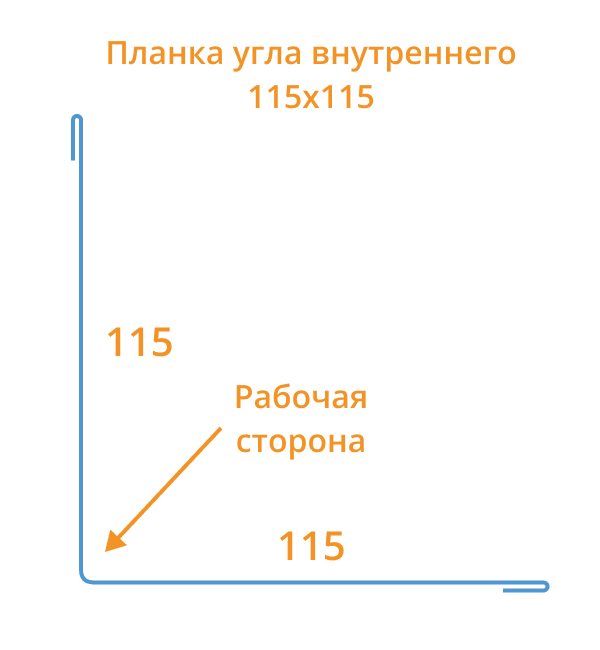 Планка угла внутреннего 115х115х2000 NormanMP (ПЭ-01-9005-0.5) в Дедовске