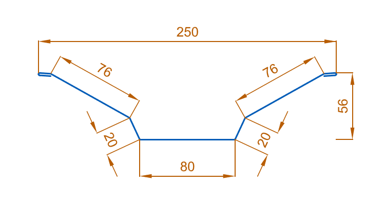 Планка ендовы верхняя 76х76х2000 (PURETAN-20-RR23-0.5) в Дедовске