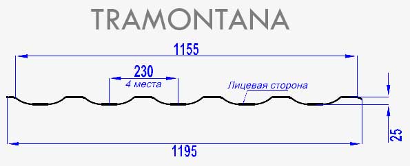 Металлочерепица МП Трамонтана-S (PURMAN-20-9005-0.5) в Дедовске