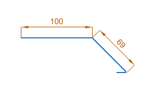 Планка карнизная 100х69х2000 (VALORI-20-Grey-0.5) в Дедовске