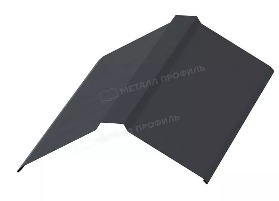 Планка конька плоского 120х120х2000 (Steelmatt-20-7024-0.4) в Дедовске