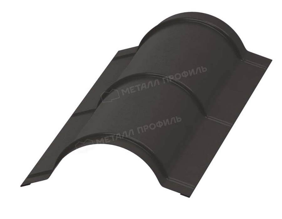 Планка конька круглого R110х2000 (VALORI-20-DarkBrown-0.5)