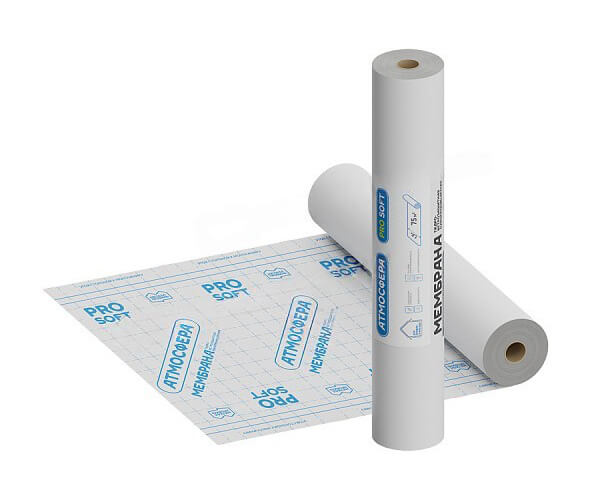Мембрана гидро-ветрозащитная паропроницаемая АТМОСФЕРA PRO SOFT (1,5х50м)