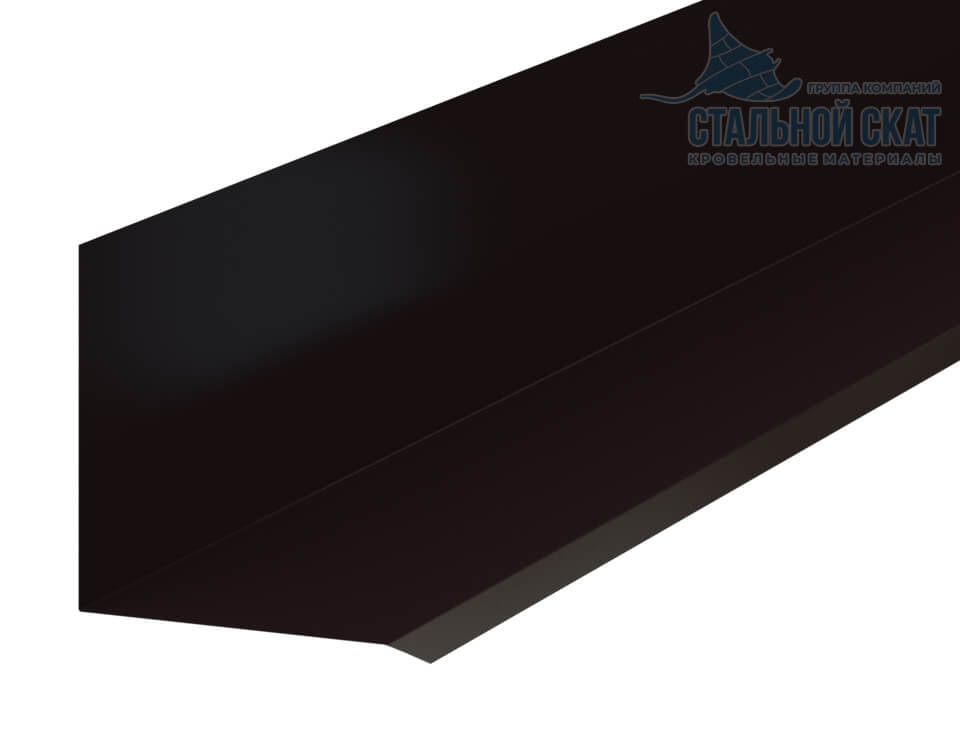Планка примыкания верхняя к стене FASTCLICK 150х135х2000 (VALORI-20-DarkBrown-0.5)