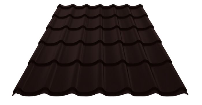 Металлочерепица МП Ламонтерра-X (VALORI-20-Темный Брауни-0.5)