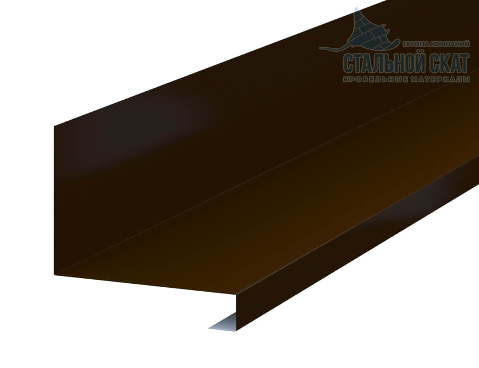 Планка примыкания нижняя к трубе FASTCLICK 150х200х2000 (MattMP-20-8017-0.5)
