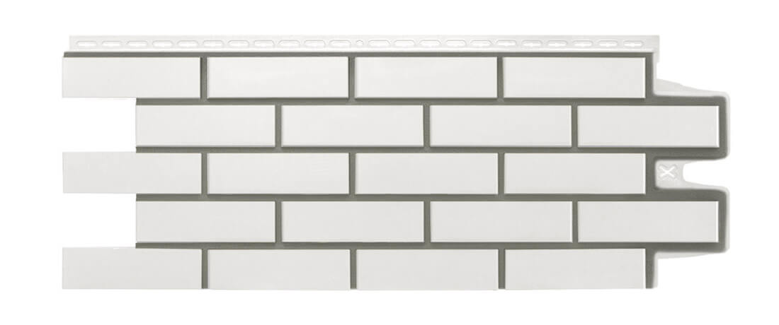 Фасадная панель Grand Line Клинкерный кирпич Design молочный со швом RAL 7006